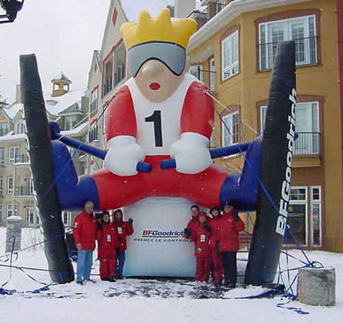 Giant inflatable skier for BF Goodrich