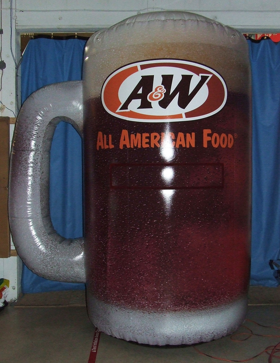 Inflatable replica A and W Rootbeer