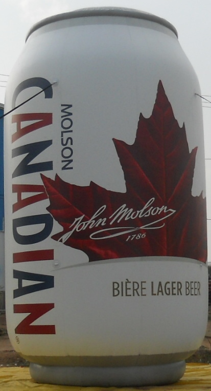 Inflatable replica molson can