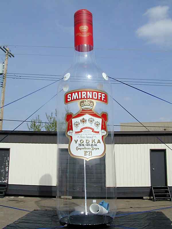 Inflatable Replica of Smirnoff Vodka